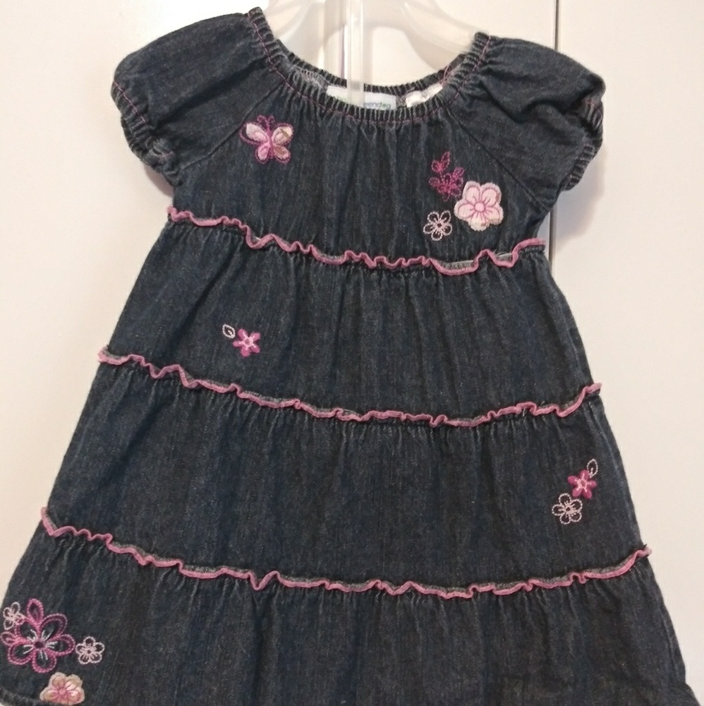 Baby green dog dress